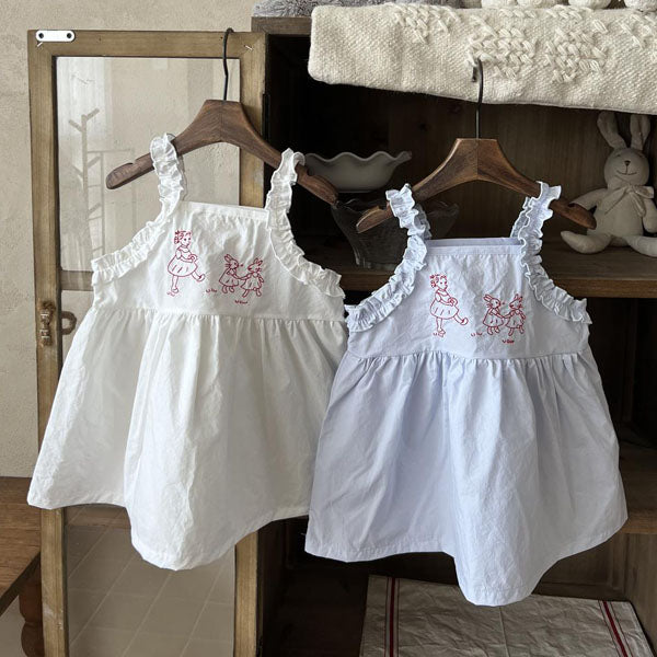 Girl Dress Korean toddler dress in white made in Korea