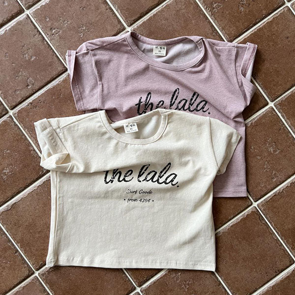 Lettering Tee Korean toddler t-shirt in cream made in Korea