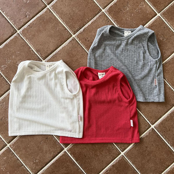 Melon Tank Top Korean toddler tank top in ivory made in Korea