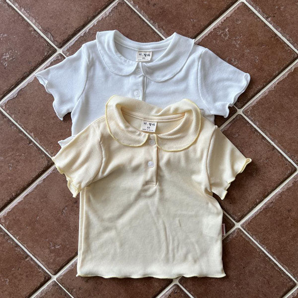 Banana Tee Korean toddler t-shirt in white made in Korea