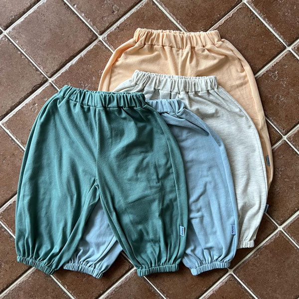 Bundled Pants Korean toddler pants in oatmeal made in Korea