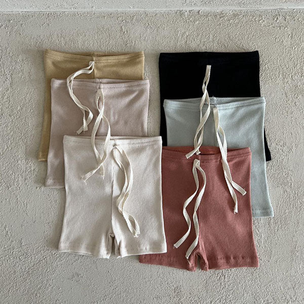String Leggings Korean toddler pants in cream made in Korea