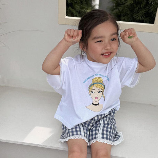 Cinderella Tee Korean toddler t-shirt in black made in Korea