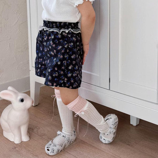 Ruffle Coco Shorts Korean toddler shorts in blue made in Korea