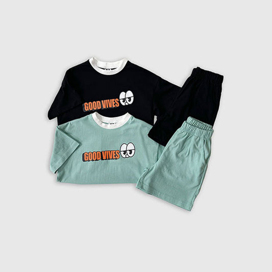 Eyes on You Top & Bottom Set Korean toddler set in mint made in Korea