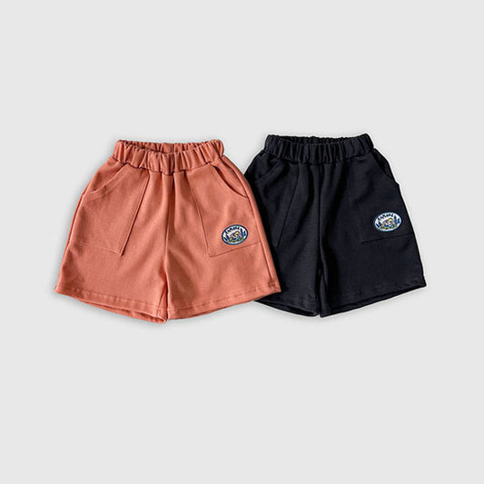 Workout Pocket Shorts Korean toddler shorts in fanta orange made in Korea