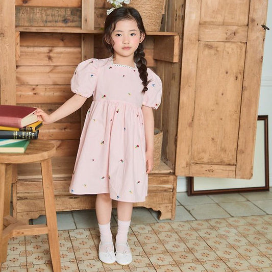 Berry Dress Korean toddler dress in pink made in Korea
