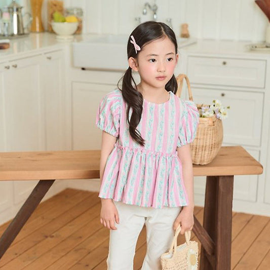 Shushu Blouse Korean toddler blouse in ivory made in Korea