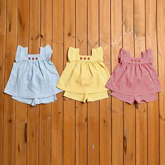 Flutter Sleeve Set Korean toddler set in red made in Korea