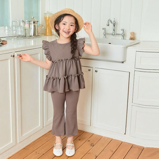 Lulu Set Korean toddler set in brown made in Korea