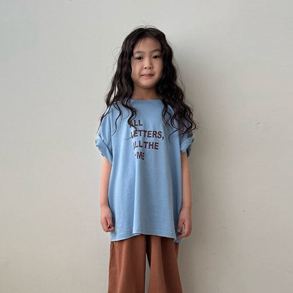 Lettuce Tee Korean toddler t-shirt in rose made in Korea