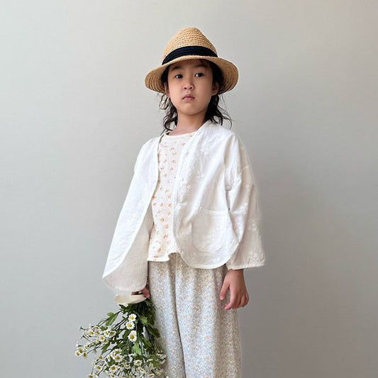 Pure Cardigan Korean toddler sweater in ivory made in Korea