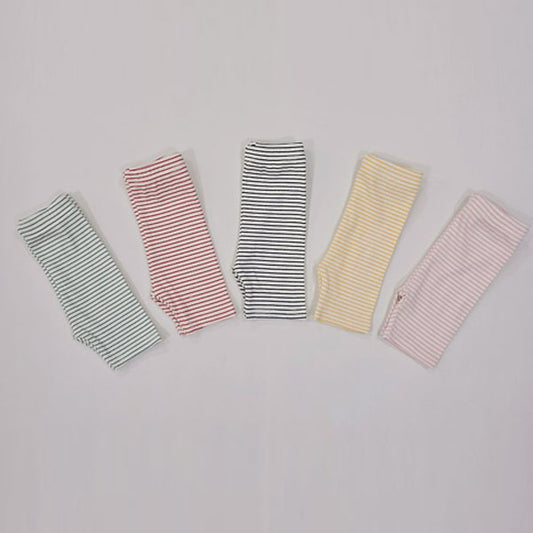 Stripe Leggings Korean toddler pants in red made in Korea