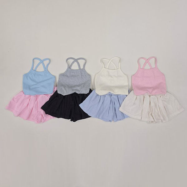 Coco Mini Set Korean toddler set in cream made in Korea
