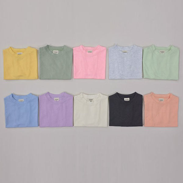 Cotton Box Short Sleeve Tee Korean toddler t-shirt in cream made in Korea