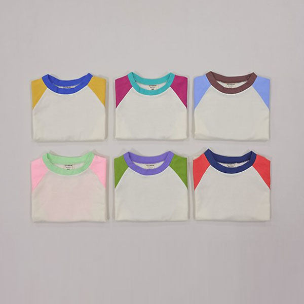 Summer Chupa Raglan Tee Korean toddler t-shirt in strawberry milk made in Korea