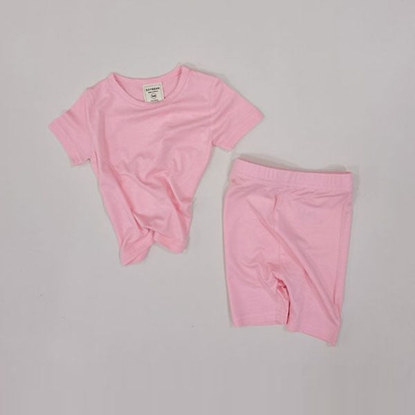 Summer Loungewear Korean toddler loungewear in olive made in Korea
