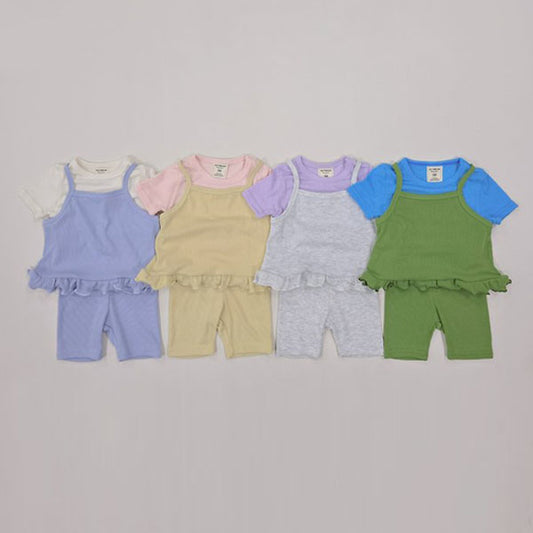 Kkyu Kkyu 3-Piece Set Korean toddler set in green tea made in Korea