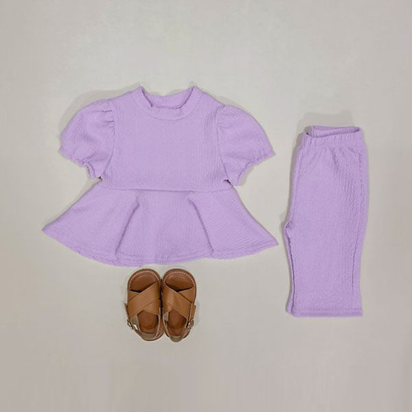 BliBli Top & Bottom Set Korean toddler set in sky blue made in Korea