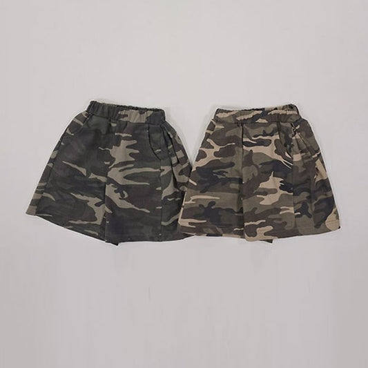 Camo Bermuda Pants Korean toddler pants in beige made in Korea