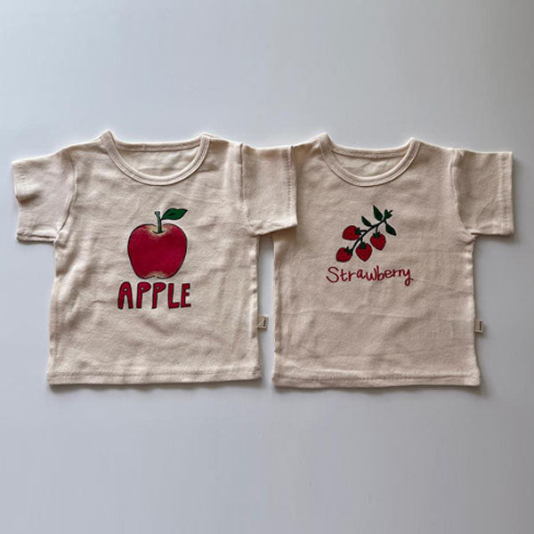 Fruit Tee Korean infant t-shirt in apple made in Korea