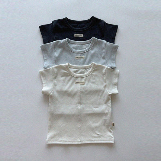 Necessary Tee Korean infant t-shirt in ivory made in Korea