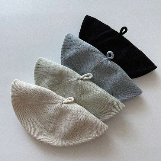Knit Beret Korean kids accessory in black made in Korea