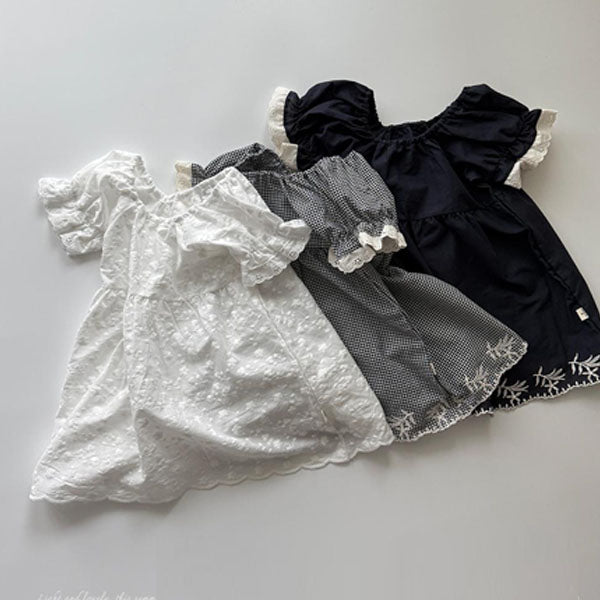 Bibi Dress Korean infant dress in ivory made in Korea