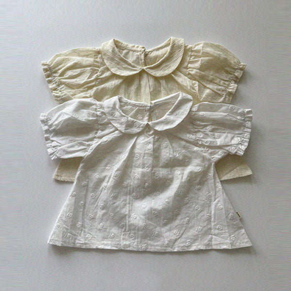 Collar Blouse Korean infant blouse in beige made in Korea
