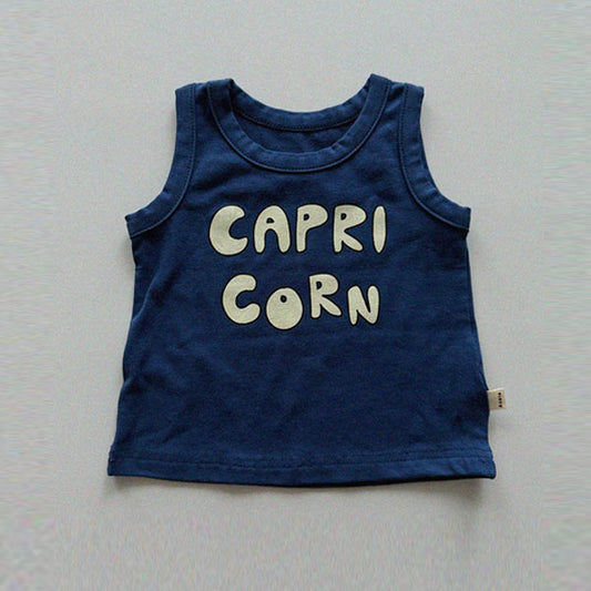 Capri Tank Top Tee Korean infant t-shirt in gray made in Korea