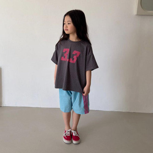 4-Line Track Shorts Korean toddler shorts in violet made in Korea