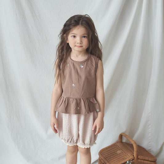 Rosie Blouse Korean toddler blouse in cream made in Korea