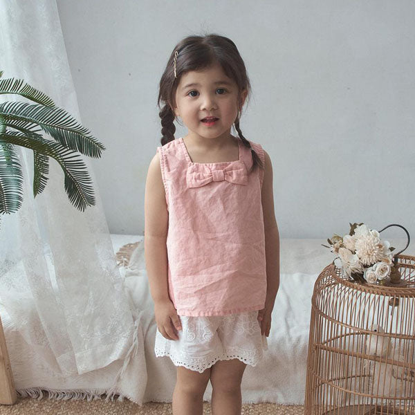Mimi Blouse Korean toddler blouse in white made in Korea