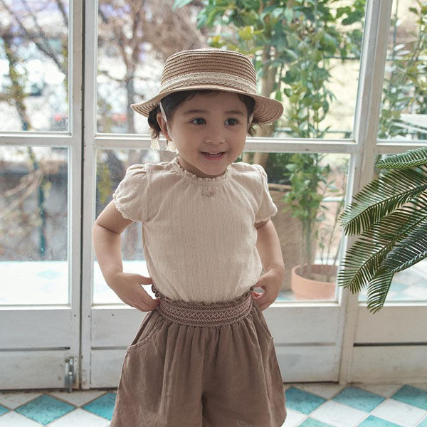 Ellie T-Shirt Korean toddler t-shirt in cream made in Korea