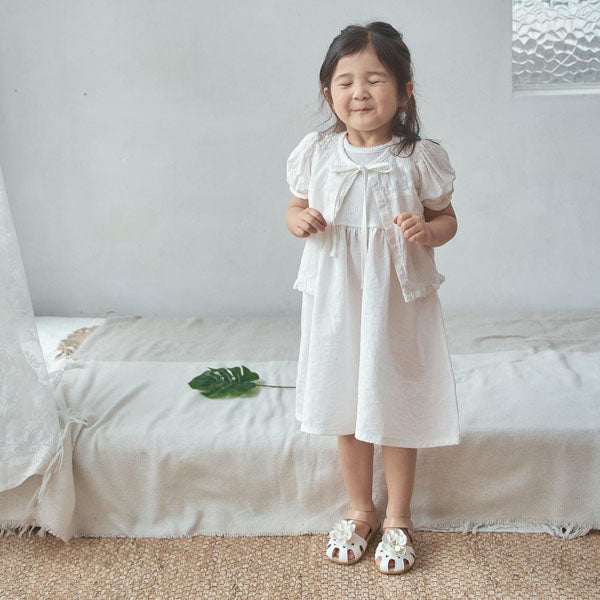 Sunny Dress Korean toddler dress in ivory made in Korea