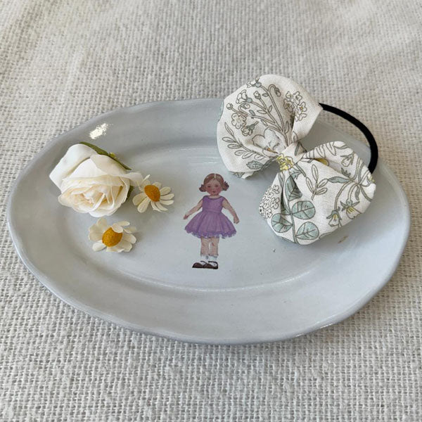 Foret Hair Ribbon Korean kids hair accessories in beige made in Korea