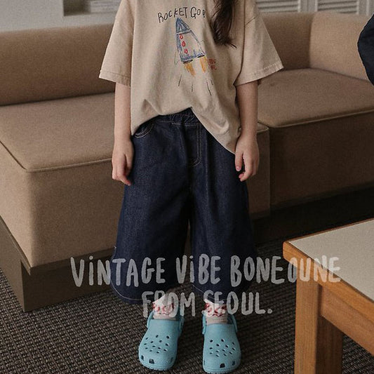 Briang Bermuda Pants Korean toddler pants in denim made in Korea