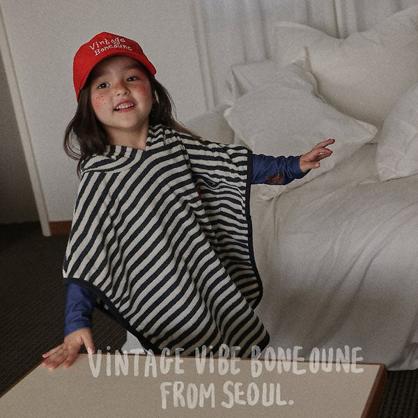 Fox Beach Tunic Korean toddler robe in heather made in Korea