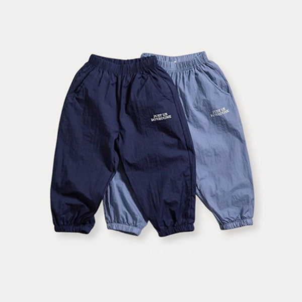 Mid Nylon Joggers Korean toddler pants in navy made in Korea