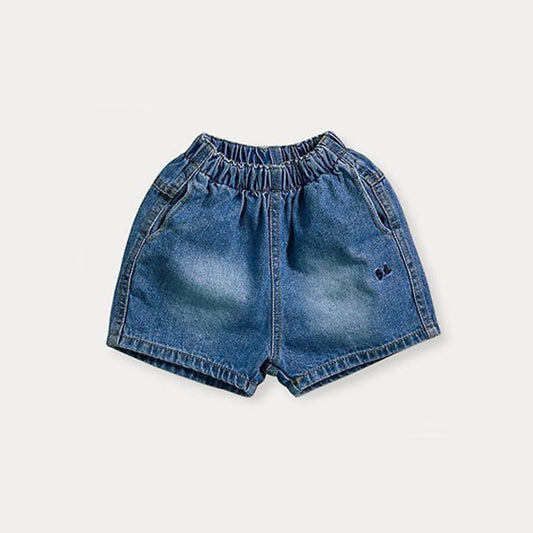 Dynamic Denim Shorts Korean toddler shorts in blue denim made in Korea