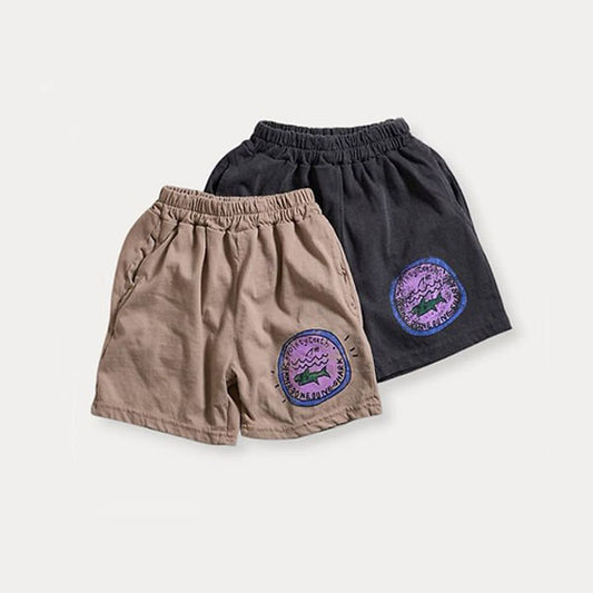 Shark 4-Length Pants Korean toddler pants in beige made in Korea