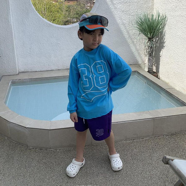Wave Swim Pants Korean toddler pants in purple made in Korea