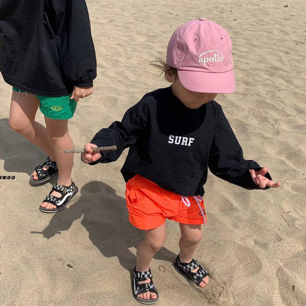 Surf Rash Guard Adult Korean kids rashguard in black made in Korea