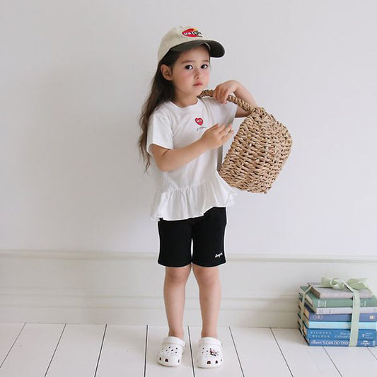 Bonjour Knee-Length Pants Korean toddler pants in black made in Korea