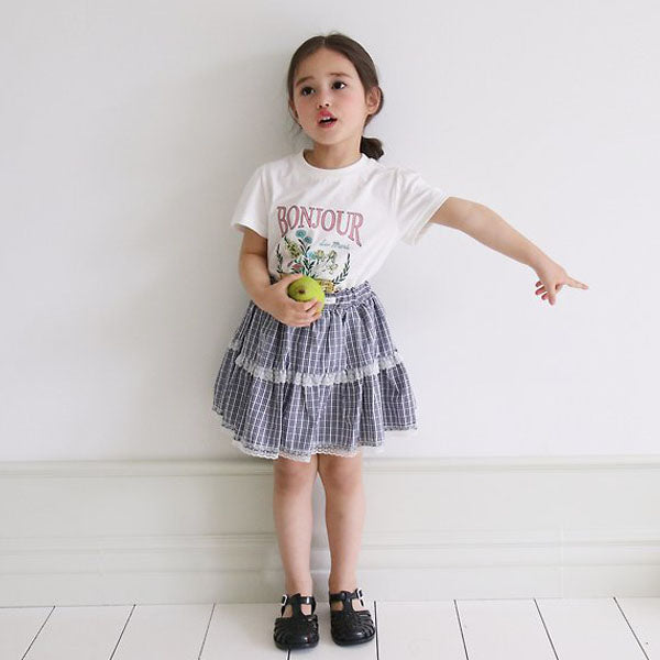 Bonjour Pigment Tee Korean toddler t-shirt in charcoal made in Korea