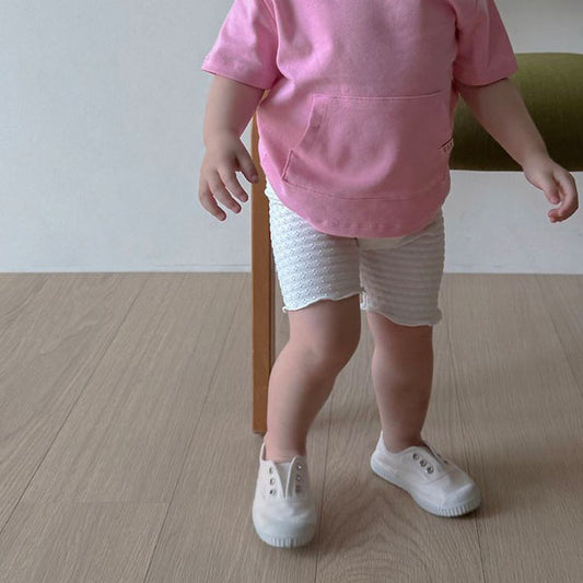 Popcorn Leggings Korean toddler pants in ivory made in Korea