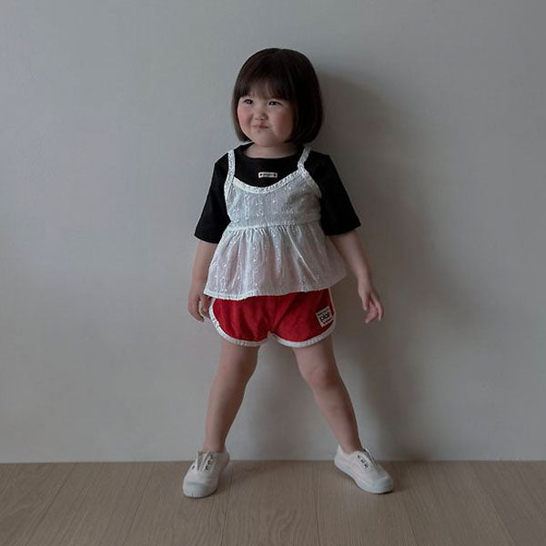 Blossom Cropped Dress Korean toddler dress in ivory made in Korea