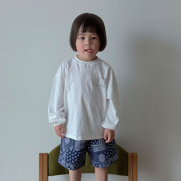 Somewhere Long Tee Korean toddler t-shirt in white made in Korea