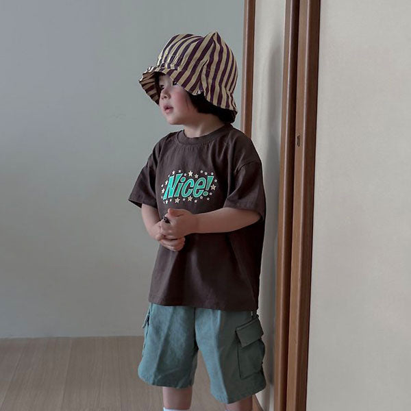 Nice Tee Korean toddler t-shirt in light heather made in Korea