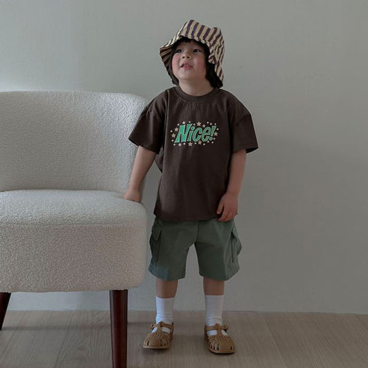 Plain Cargo Pants Korean toddler cargos in khaki made in Korea